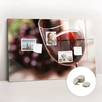 Tablă magnetică în formă de pahar de vin roșu