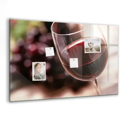 Tablă magnetică în formă de pahar de vin roșu
