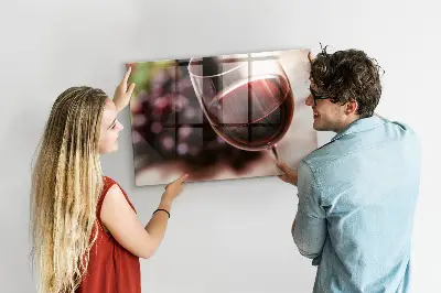 Tablă magnetică în formă de pahar de vin roșu
