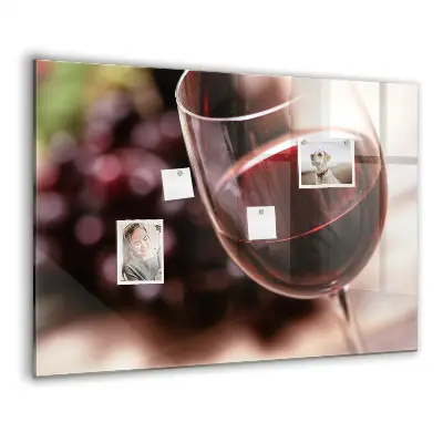 Tablă magnetică în formă de pahar de vin roșu