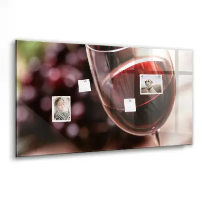 Tablă magnetică în formă de pahar de vin roșu