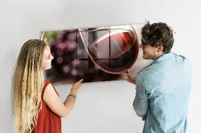 Tablă magnetică în formă de pahar de vin roșu