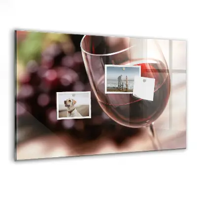 Tablă magnetică în formă de pahar de vin roșu
