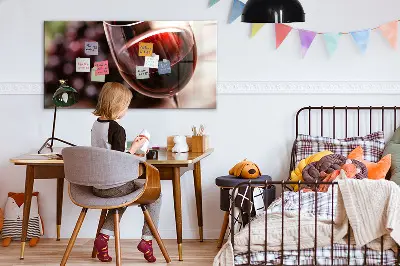 Tablă magnetică în formă de pahar de vin roșu