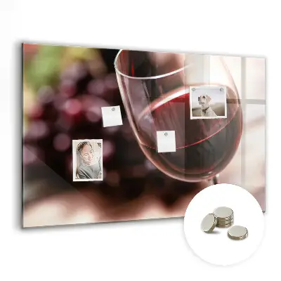 Tablă magnetică în formă de pahar de vin roșu