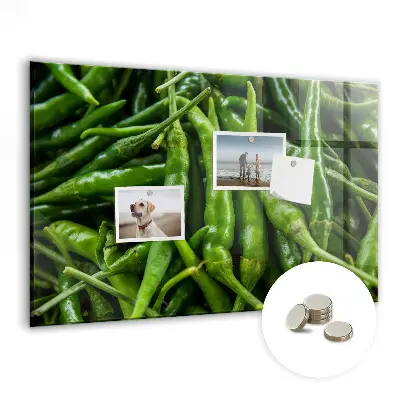 Tablă magnetică pentru copii model ardei verde