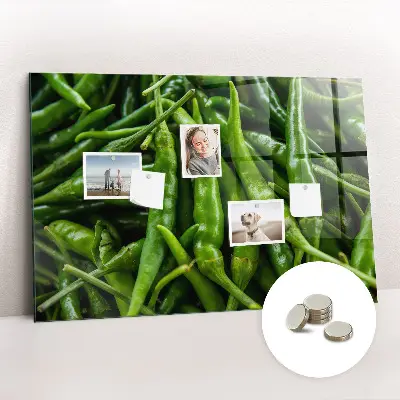 Tablă magnetică pentru copii model ardei verde