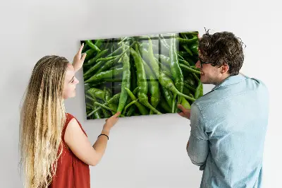 Tablă magnetică pentru copii model ardei verde