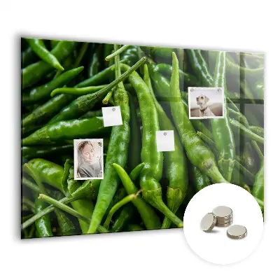 Tablă magnetică pentru copii model ardei verde