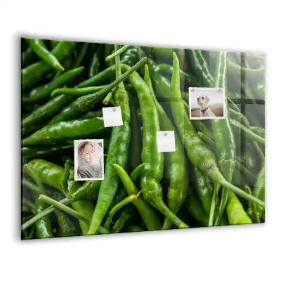 Tablă magnetică pentru copii model ardei verde