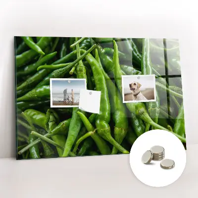 Tablă magnetică pentru copii model ardei verde
