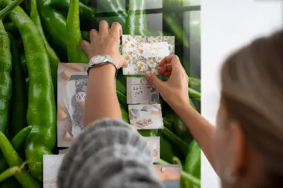 Tablă magnetică pentru copii model ardei verde