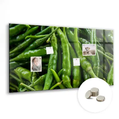 Tablă magnetică pentru copii model ardei verde