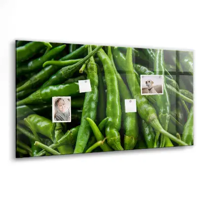 Tablă magnetică pentru copii model ardei verde