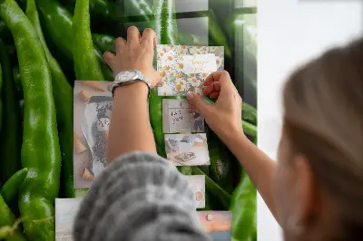 Tablă magnetică pentru copii model ardei verde