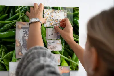 Tablă magnetică pentru copii model ardei verde