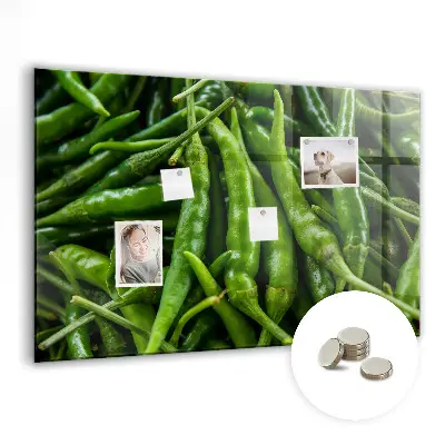 Tablă magnetică pentru copii model ardei verde