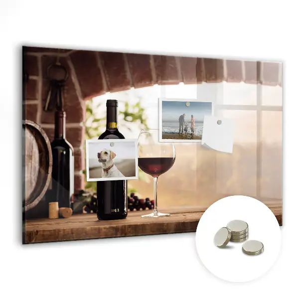 Tablă magnetică în formă de sticlă de vin