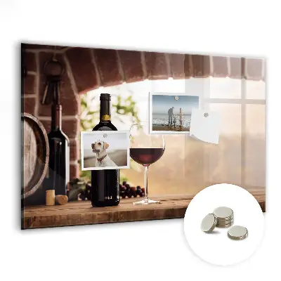 Tablă magnetică în formă de sticlă de vin