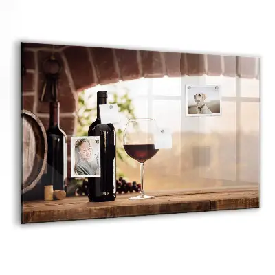 Tablă magnetică în formă de sticlă de vin