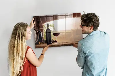 Tablă magnetică în formă de sticlă de vin