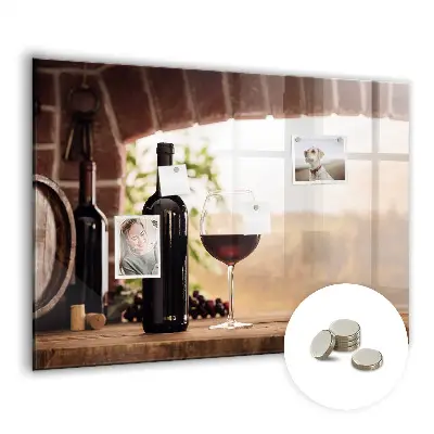 Tablă magnetică în formă de sticlă de vin
