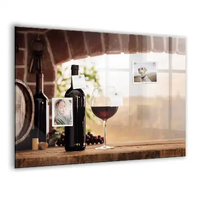 Tablă magnetică în formă de sticlă de vin