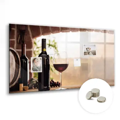 Tablă magnetică în formă de sticlă de vin