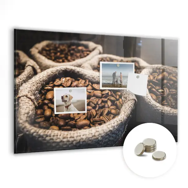 Tablă magnetică în formă de sac de cafea