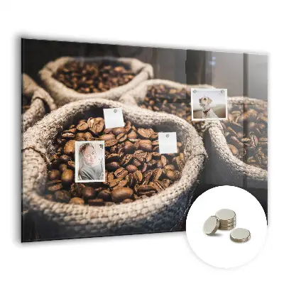 Tablă magnetică în formă de sac de cafea