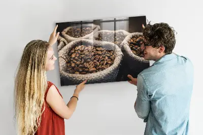 Tablă magnetică în formă de sac de cafea