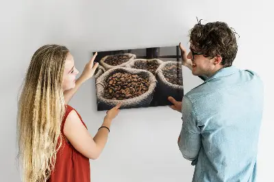Tablă magnetică în formă de sac de cafea