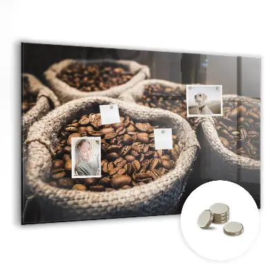 Tablă magnetică în formă de sac de cafea