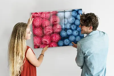 Tablă magnetică cu model cu fructe de pădure și zmeură