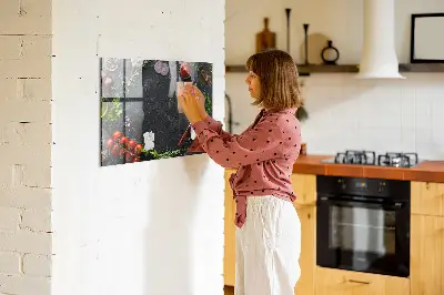 Tablă magnetică Legume pe tejghea