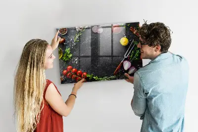 Tablă magnetică Legume pe tejghea