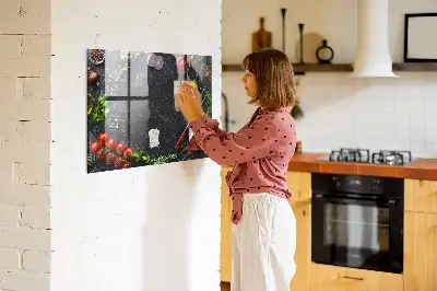 Tablă magnetică Legume pe tejghea