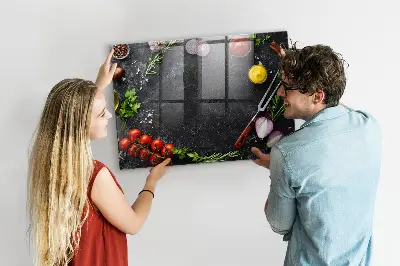 Tablă magnetică Legume pe tejghea