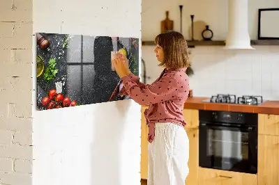 Tablă magnetică Legume pe tejghea