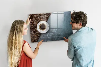 Tablă magnetică pentru copii în formă de ceașcă de cafea