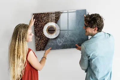 Tablă magnetică pentru copii în formă de ceașcă de cafea