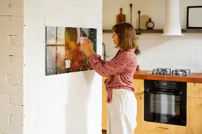 Tablă magnetică pentru copii cu design abstract cu condimente