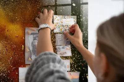Tablă magnetică pentru copii cu design abstract cu condimente