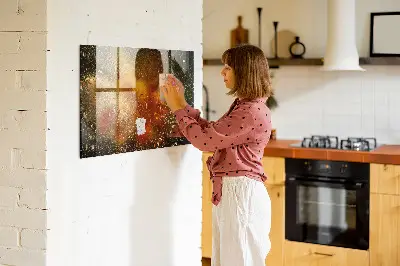 Tablă magnetică pentru copii cu design abstract cu condimente