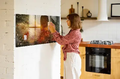 Tablă magnetică pentru copii cu design abstract cu condimente