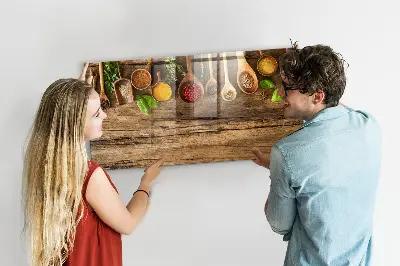 Tablă magnetică pentru copii cu linguri de condimente