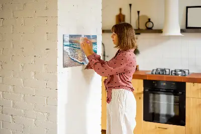 Tablă magnetică pentru copii cu model plajă și nisip