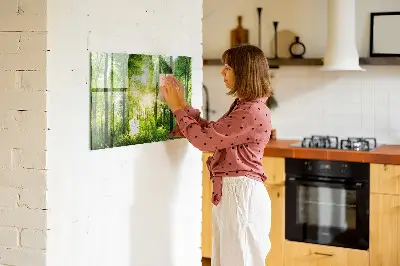 Tablă magnetică cu model de pădure și copaci