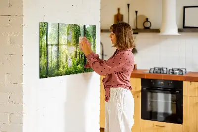 Tablă magnetică cu model de pădure și copaci