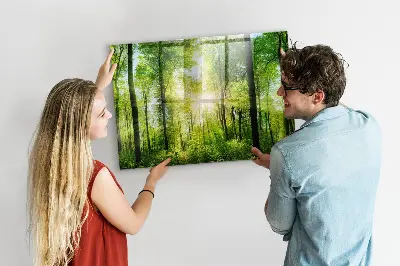 Tablă magnetică cu model de pădure și copaci